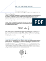 Viscosity of Fluids Lab Ball Drop Method