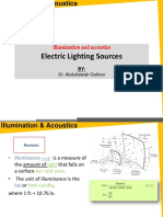 Electric Lighting Sources: Illumination and Acoustics