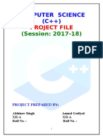 Computer Science (C++) : (Session: 2017-18)