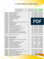 2017 International Tuition Fees