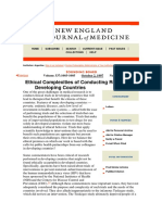 Varmus y Satcher Ethical Complexities of Conducting Research in Developing Countries