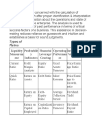 Ratio Analysis: It Is Concerned With The Calculation of