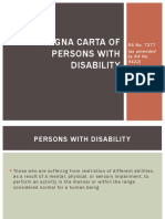 Magna Carta of Persons With Disability: RA No. 7277