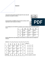 Production and Operation Management: P1 20 P2 28 P3 17 W1 21 W2 25 W3 19