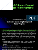 Design of Column: Flexural and Shear Reinforcements: Earthquake Engineering Management Master Program