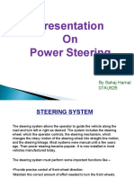 Presentation On Power Steering: by Sahaj Harnal 07AU626