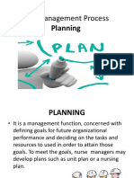 The Management Process Planning