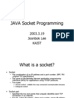 JAVA Socket Programming: 2003.3.19 Joonbok Lee Kaist