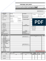 CS Form No. 212 Revised Personal Data Sheet 2 Blank Form