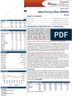 Indian Overseas Bank (INDOVE) : Inexpensive Valuations For A Turnaround