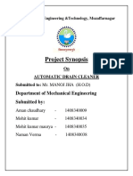 Project Synopsis: Department of Mechanical Engineering Submitted by