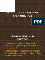 Unit III Authentication and Hash Function