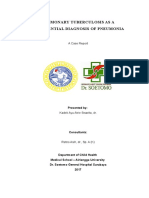 Pulmonary Tuberculosis As A Differential Diagnosis of Pneumonia
