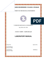 Me59-Cad - Cam Lab Manual 2010-2011