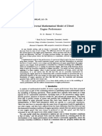 A Universal Mathematical Model of Diesel Engine Performance