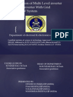 Implementation of Multi Level Inverter For SEPIC Converter With Grid Connected PV System