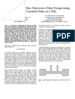 Chebyshev Low Pass Microwave Filter Design Using Open Circuited Stubs at 2 GHZ