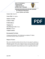 Math 091 Course Outline June 2013