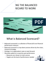 Putting The Balanced Scorecard To Work