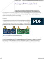 Changing The Operating Frequency of An RF Power Amplifier Circuit