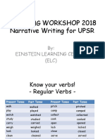 Writing Narrative Workshop 2018 Writing For UPSR: By: Einstein Learning Centre (ELC)