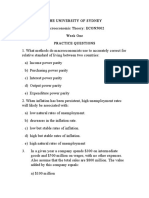 The University of Sydney Macroeconomic Theory: ECON5002 Week One Practice Questions