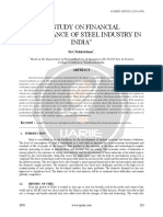 A STUDY ON FINANCIAL PERFORMANCE OF STEEL INDUSTRY IN INDIA Ijariie2878 PDF