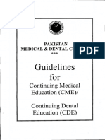 PMDC Guidelines For CME PDF