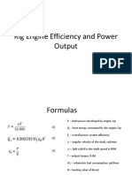 Rig EngineEfficiency and Power Output