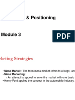 Market Segmentation, Targeting & Positioning