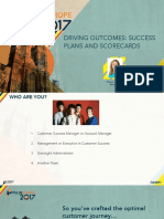 Driving To Outcomes - Success Plans & Scorecards