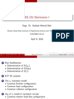 EE-231 Electronics I: Engr. Dr. Hadeed Ahmed Sher