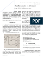 Automatic Synchronisation of Alternator