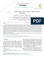 Investigation On Surface Characteristics of Epoxy Asphalt Concrete Pavement