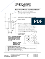 1-14 Wood Fence Post and Foundation Details