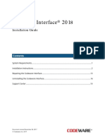 Codeware Interface 2018 Installation Guide