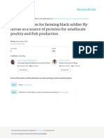 An Open System For Farming Black Soldier Fly Larvae As A Source of Proteins For Smallscale Poultry and Fish Production