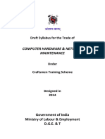 Computer Hardware & Network Maintenance: Draft Syllabus For The Trade of