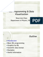 IDL Programming & Data Visualization: Shou-Lien Chen Department of Physics, NCUE