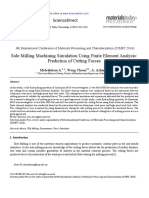 Side Milling Machining Simulation Using Finite Element Analysis Prediction of Cutting Forces