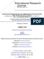 Journal American Educational Research: Selecting and Supporting The Use of Mathematics Curricula at Scale