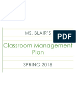 Classroom Management Plan