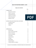 Thesis Chapter Table of Contents