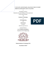 Report On COMPARATIVE STUDY ON STATIC AND DYNAMIC ANALYSIS OF MULTI STOREY (G+2) IRREGULAR BUILDING USING STAAD PRO (File Verson)