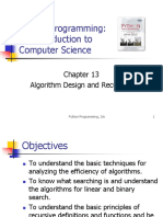 Python Programming: An Introduction To Computer Science: Algorithm Design and Recursion