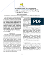 Free Vibration and Modal Analysis of Tower Crane Using SAP2000 and ANSYS PDF