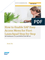 How To Enable SAP Easy Access Menu For Fiori Launchpad Step-by-Step PDF