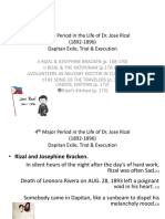 4 Major Period in The Life of Dr. Jose Rizal (1892-1896) Dapitan Exile, Trial & Execution