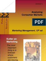 Analyzing Consumer Markets: Marketing Management, 13 Ed