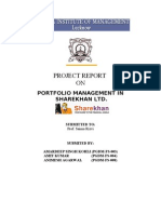 Project Report ON: Portfolio Management in Sharekhan LTD